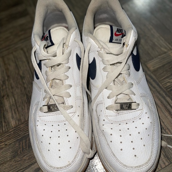 NIKE AIR FORCES DARK BLUE SWOOSH - Picture 2 of 3